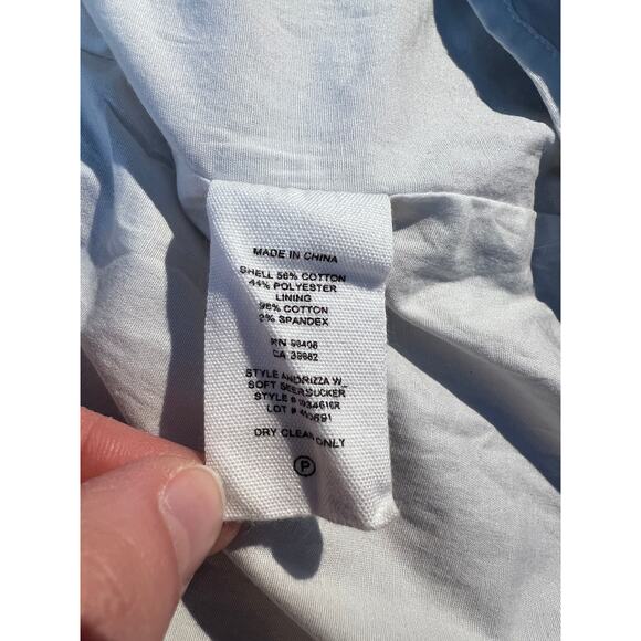 Theory Dress Andrizza Twisted Seersucker Stripe Nautical Coastal Grandma Beachy - Picture 8 of 8